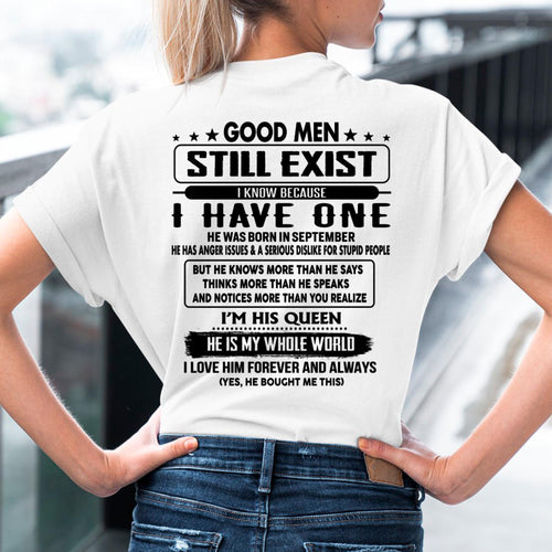 September - Good men Still Exist - gift for your girlfriend, wife from Husband - Virgo09 (SKU-GMSAU-09)