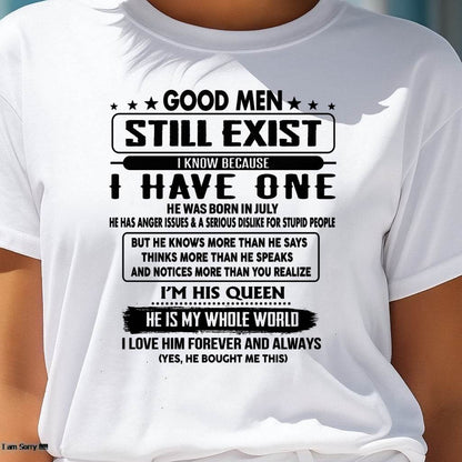 July - Good men Still Exist - gift for your girlfriend, wife from Husband - Virgo07 (SKU-GM-07)