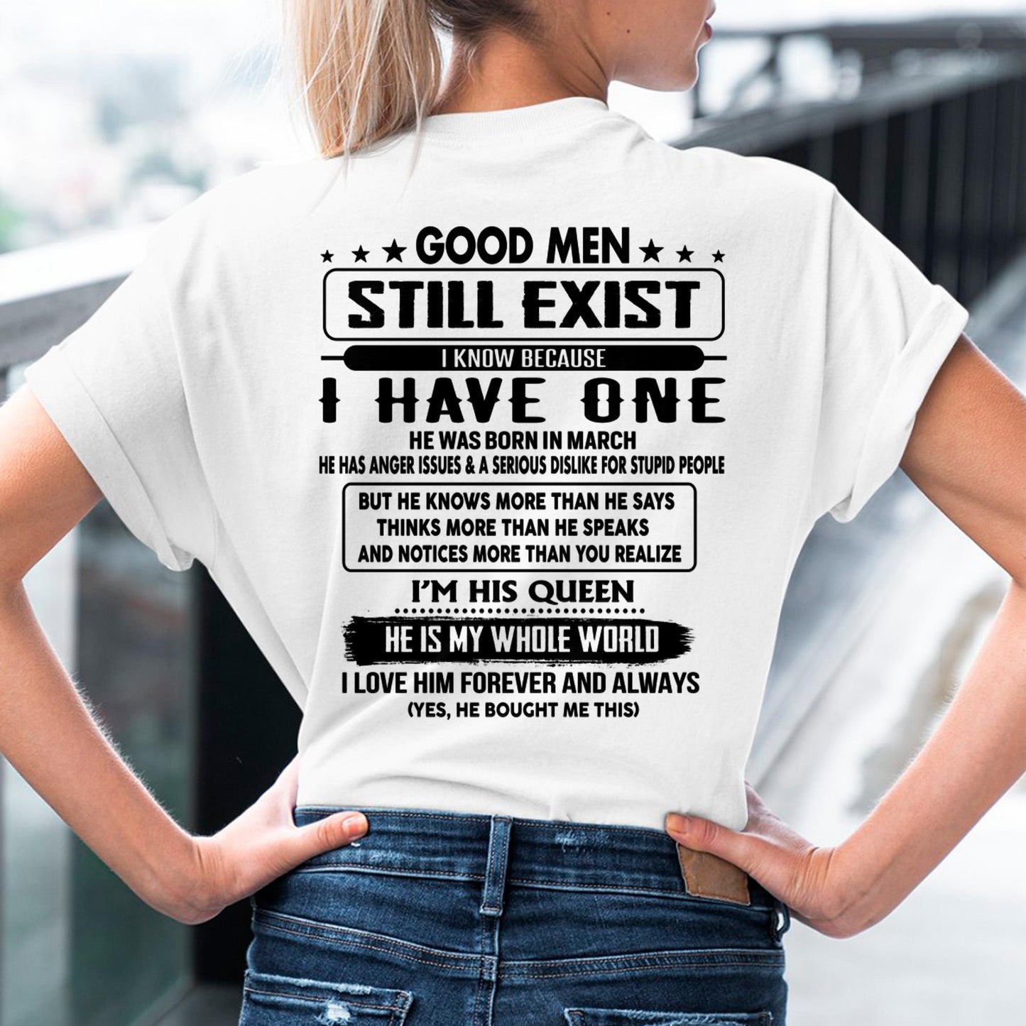 March - Good men Still Exist - gift for your girlfriend, wife from Husband - Virgo03 (SKU-GMSAU-03)