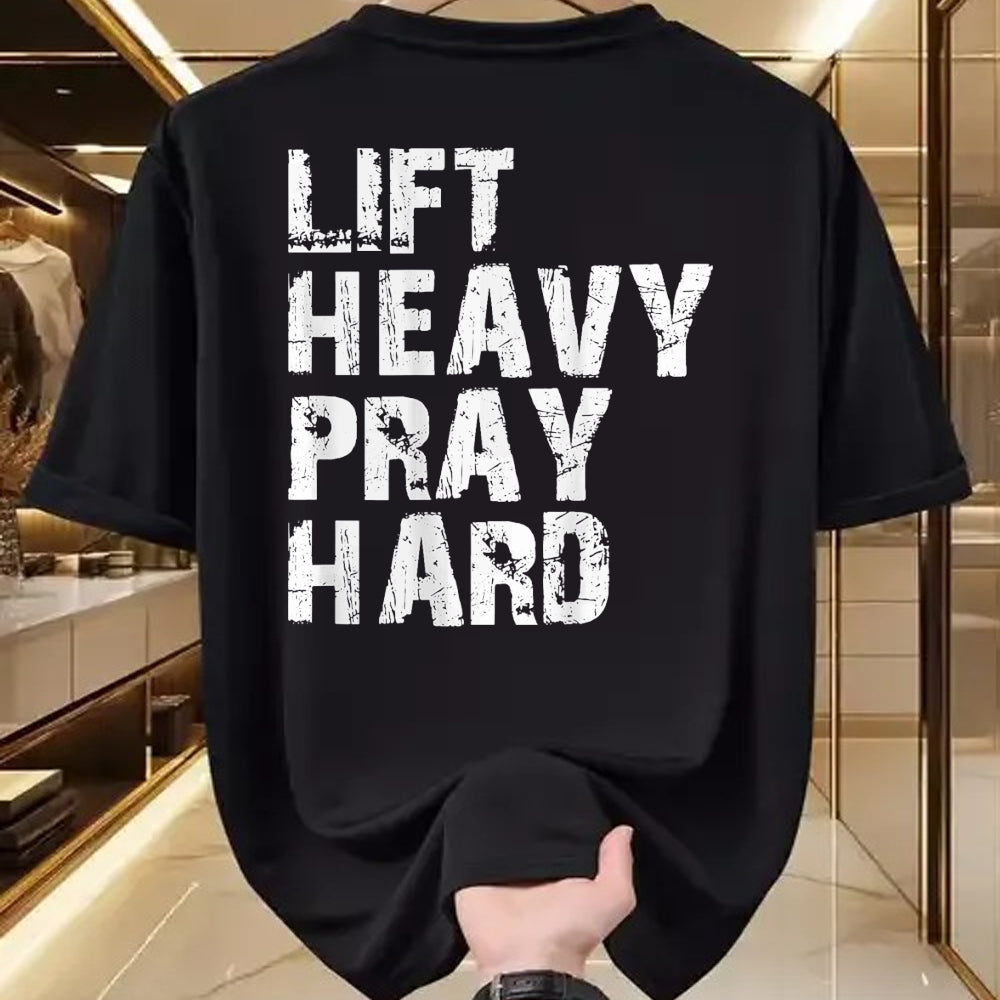 Christian Tee, Christian Faith Unisex T-Shirt/Hoodie/Sweatshirt HLT00 - Lift Heavy Pray Hard, Gym Christian Gift For Christian T-Shirt