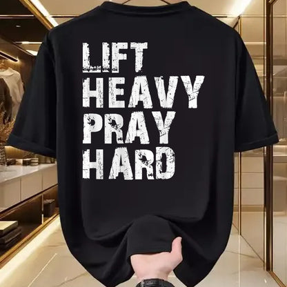 Christian Tee, Christian Faith Unisex T-Shirt/Hoodie/Sweatshirt HLT00 - Lift Heavy Pray Hard, Gym Christian Gift For Christian T-Shirt