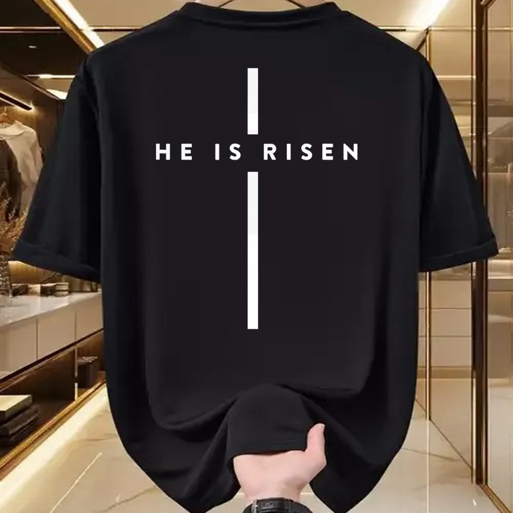 Christian Tee, Christian Faith Unisex T-Shirt/Hoodie/Sweatshirt HLT00 - He Is Risen Cross Jesus Easter Day Christmas Christians T-Shirt