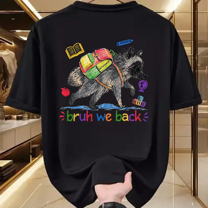 Best Student Shirt, Funny Back To School UnisexT-Shirt/Hoodie/Sweatshirt HLT00 - Bruh We Back Funny Jimothy Raccoon Back to School T-Shirt