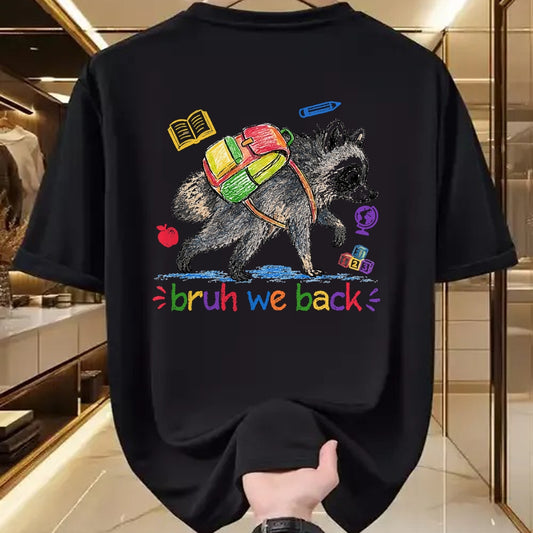Best Student Shirt, Funny Back To School UnisexT-Shirt/Hoodie/Sweatshirt HLT00 - Bruh We Back Funny Jimothy Raccoon Back to School T-Shirt