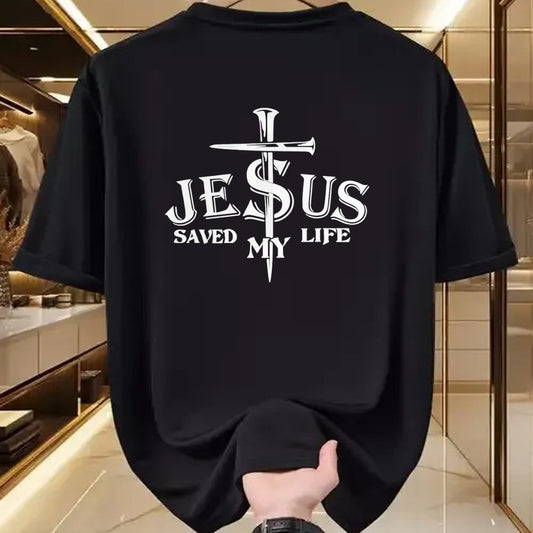 Christian Tee, Christian Faith Unisex T-Shirt/Hoodie/Sweatshirt HLT00 - Jesus Cross Christ Saved My Life Quote Saying Christian T-Shirt