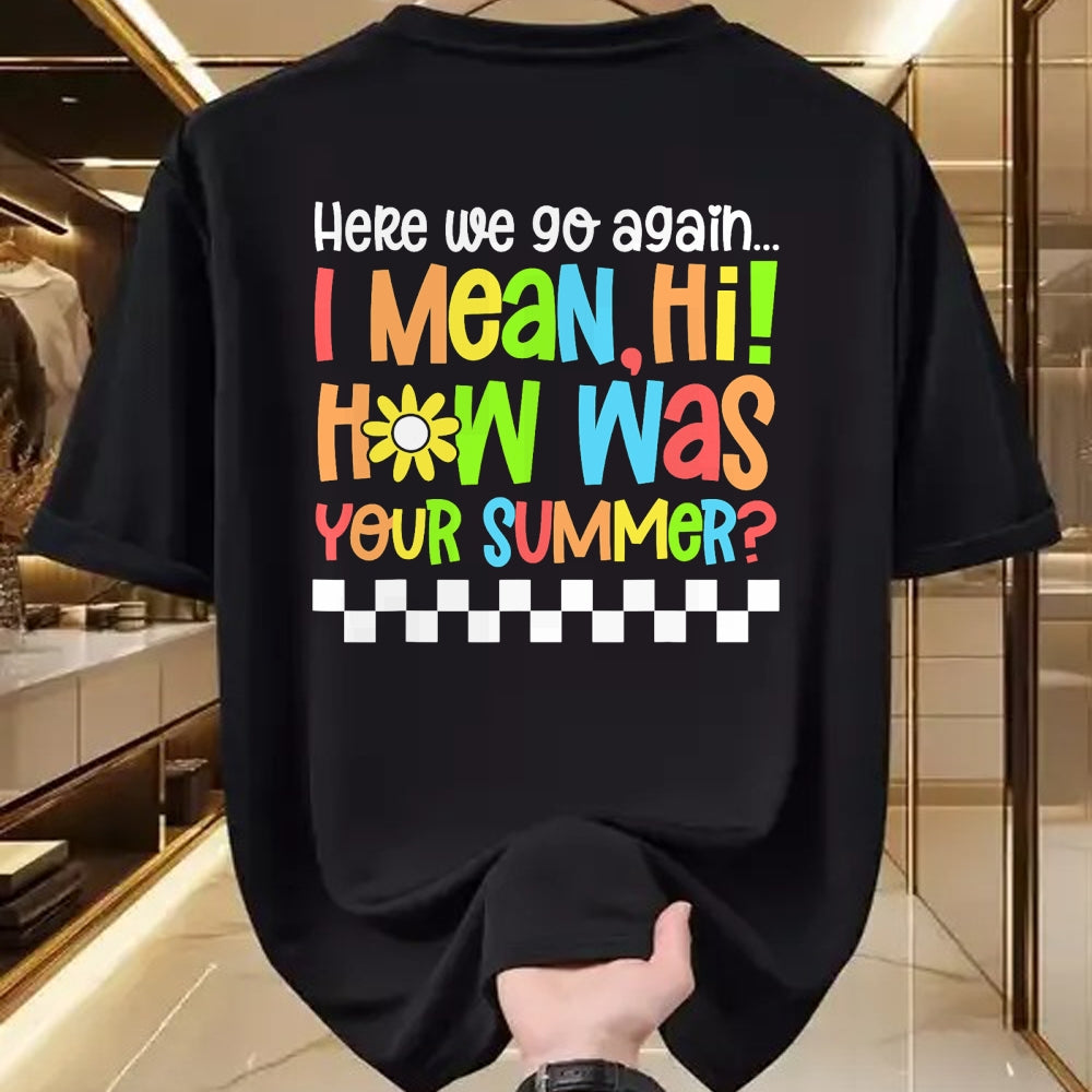 Best Student Shirt, Funny Back To School UnisexT-Shirt/Hoodie/Sweatshirt HLT00 - Happy First Day of School Back to School Here We Go Again T-Shirt