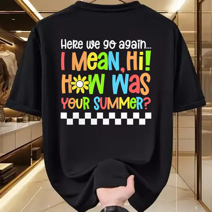 Best Student Shirt, Funny Back To School UnisexT-Shirt/Hoodie/Sweatshirt HLT00 - Happy First Day of School Back to School Here We Go Again T-Shirt