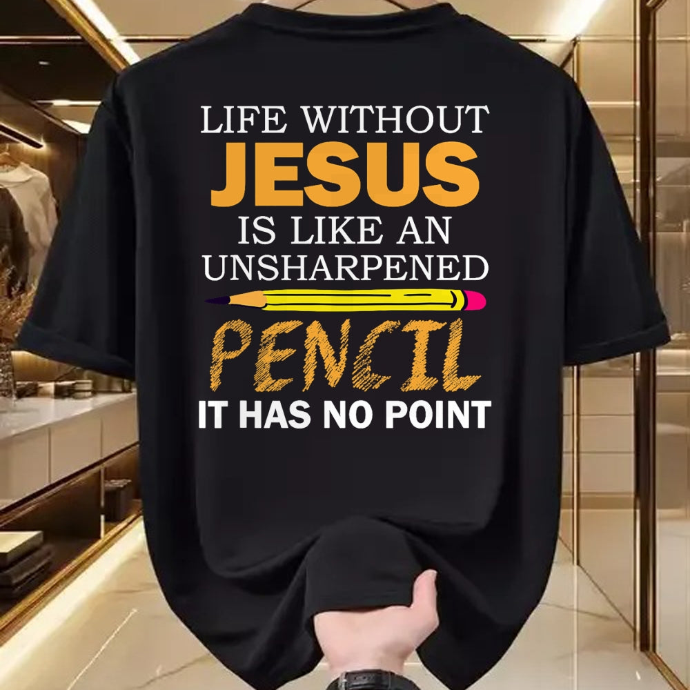 Christian Tee, Christian Faith Unisex T-Shirt/Hoodie/Sweatshirt HLT00 - Life Without Jesus Funny Christian Religious Faith T-Shirt