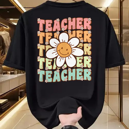 Best Student Shirt, Funny Back To School UnisexT-Shirt/Hoodie/Sweatshirt HLT00 - Groovy Teacher Cute Daisy Flower Retro Back to School T-Shirt