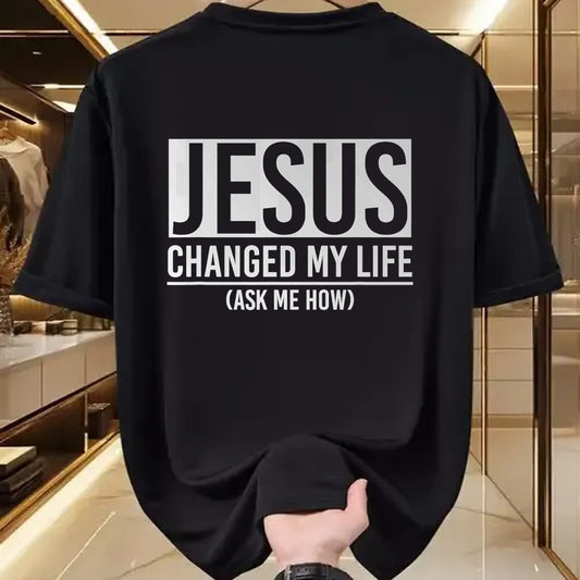 Christian Tee, Christian Faith Unisex T-Shirt/Hoodie/Sweatshirt HLT00 - Jesus Changed My Life Ask Me How Jesus T-Shirt