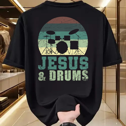 Christian Tee, Christian Faith Unisex T-Shirt/Hoodie/Sweatshirt HLT00 - Drummer Christian Religious Drums Player Gift Jesus T-Shirt