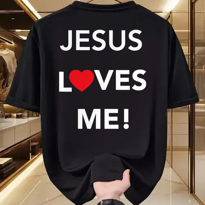 Christian Tee, Christian Faith Unisex T-Shirt/Hoodie/Sweatshirt HLT00 - Christian Jesus Loves Me T-Shirt T-Shirt
