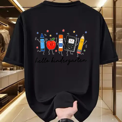 Best Student Shirt, Funny Back To School UnisexT-Shirt/Hoodie/Sweatshirt HLT00 - Back to School Teachers Doodles Crayon Hello Kindergarten T-Shirt