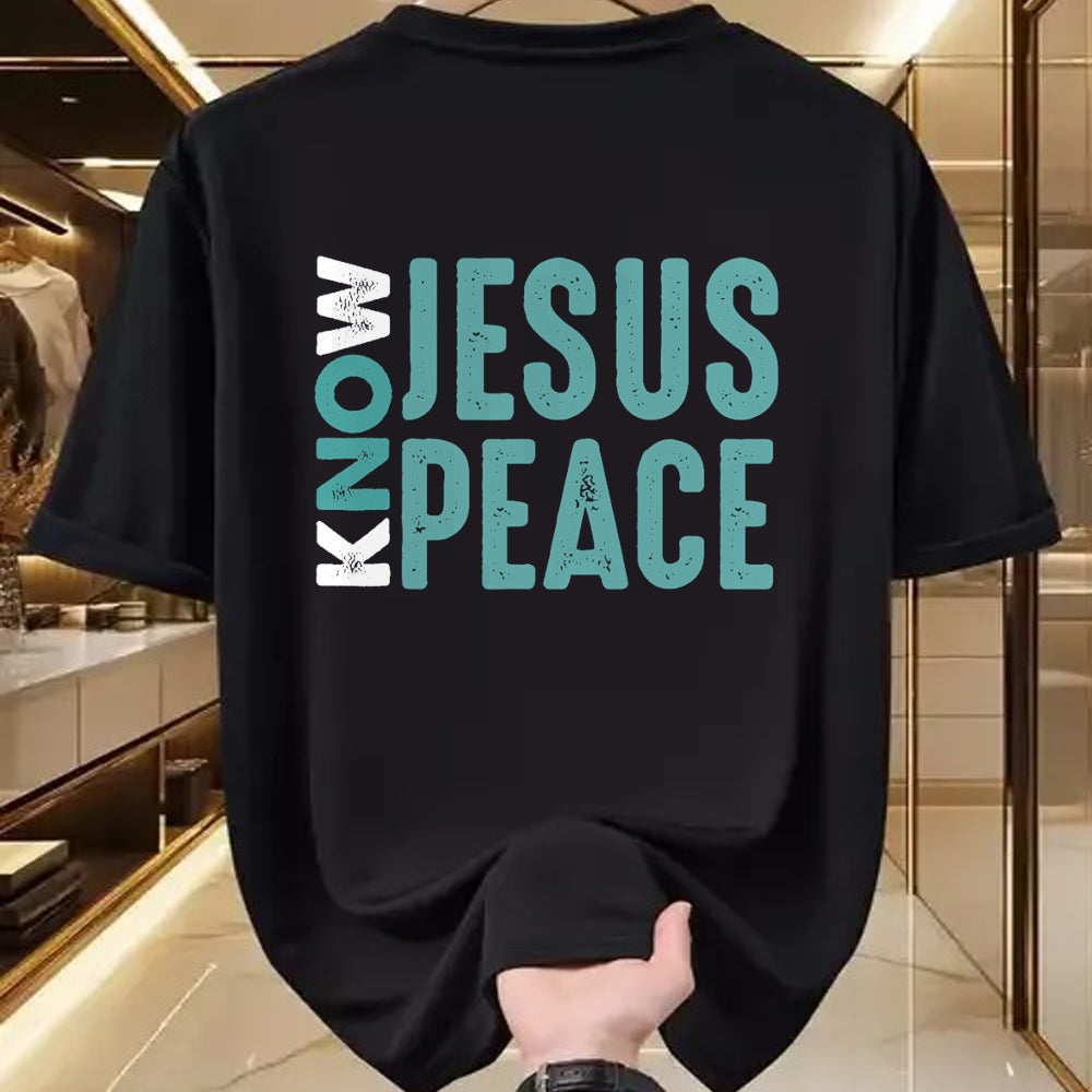 Christian Tee, Christian Faith Unisex T-Shirt/Hoodie/Sweatshirt HLT00 - Jesus Christian Bible Verse Scripture Know Jesus Know Peace T-Shirt