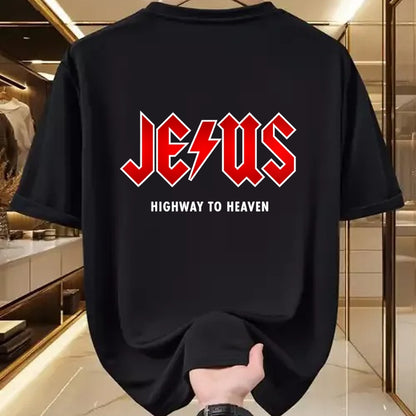 Christian Tee, Christian Faith Unisex T-Shirt/Hoodie/Sweatshirt HLT00 - Jesus - Highway to Heaven - Hard Rocker & Devout Christian T-Shirt