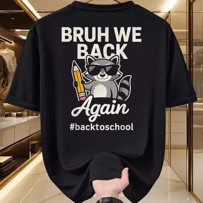 Best Student Shirt, Funny Back To School UnisexT-Shirt/Hoodie/Sweatshirt HLT00 - Bruh We Back First Day of School Teacher Back to School Boys T-Shirt, Youth, Navy Blue, Medium