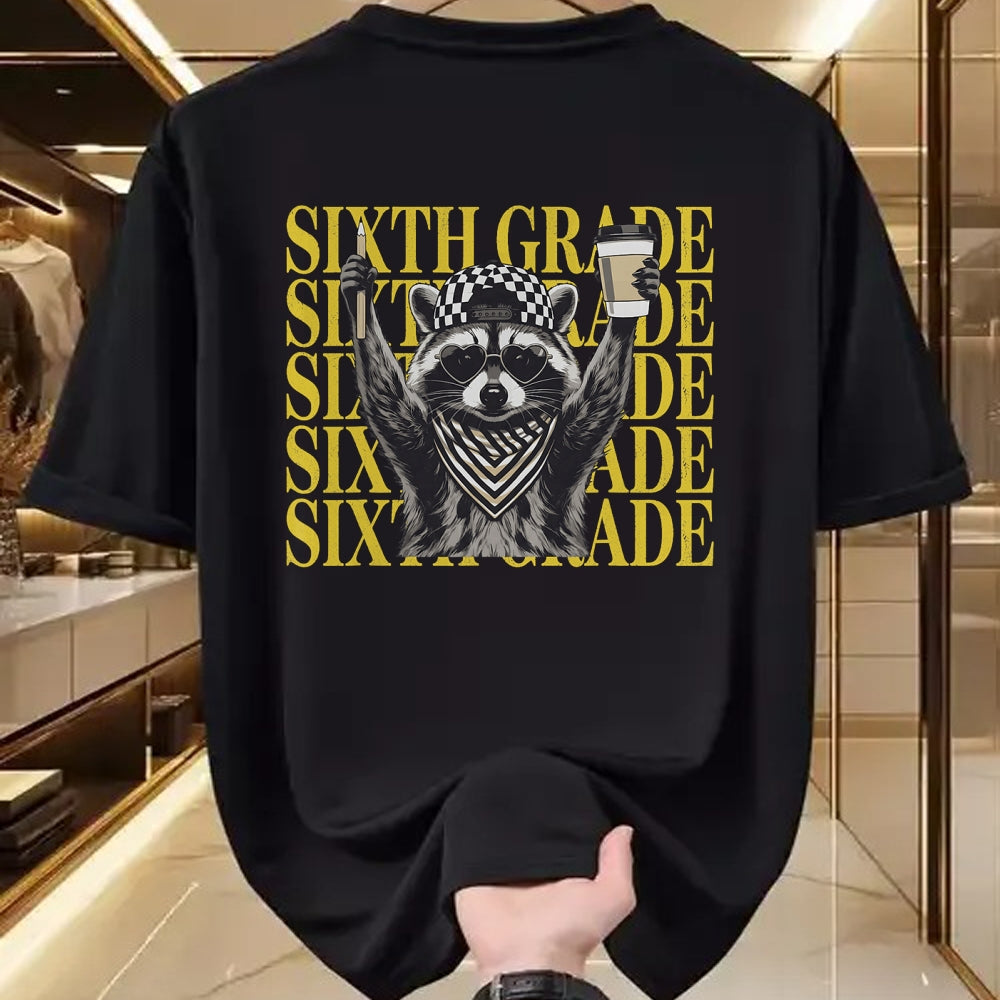 Best Student Shirt, Funny Back To School UnisexT-Shirt/Hoodie/Sweatshirt HLT00 - Funny Sixth Grade Raccoon Back to School Teacher T-Shirt