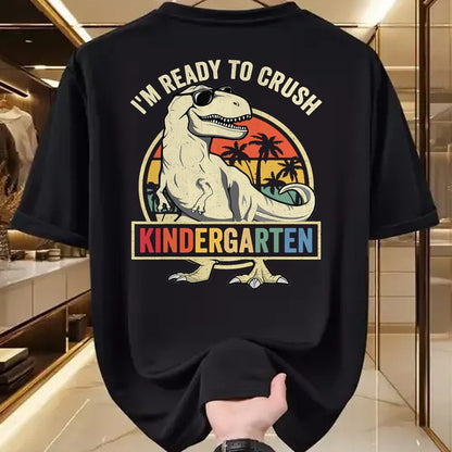Best Student Shirt, Funny Back To School UnisexT-Shirt/Hoodie/Sweatshirt HLT00 - I_m Ready to Crush Kindergarten Back to School Dinosaur Boys T-Shirt