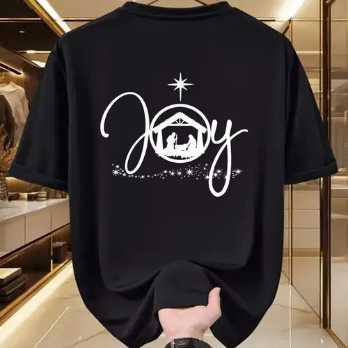 Christian Tee, Christian Faith Unisex T-Shirt/Hoodie/Sweatshirt HLT00 - Christian Christmas Joy Jesus Nativity Scene Faith Gift Long Sleeve T-Shirt