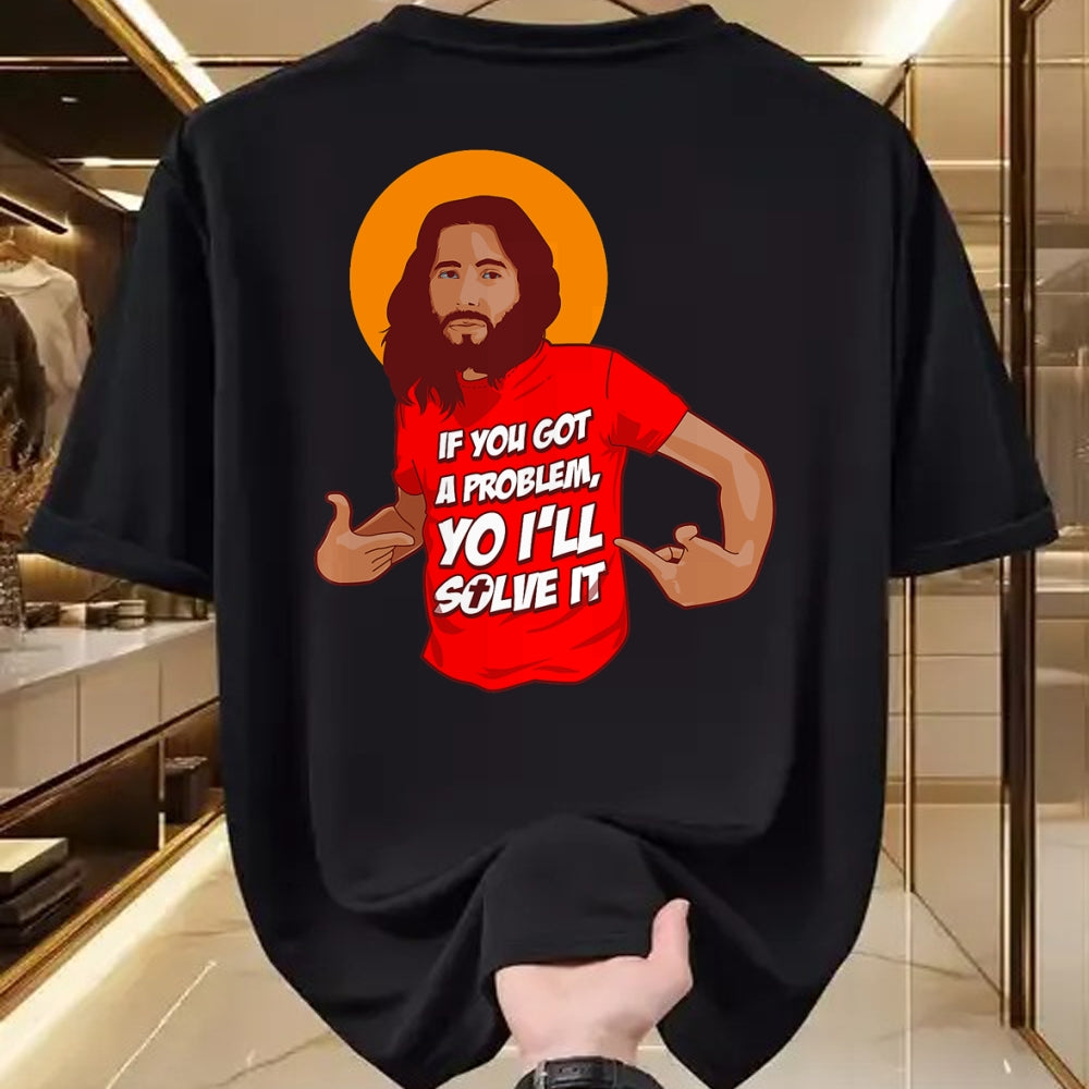Christian Tee, Christian Faith Unisex T-Shirt/Hoodie/Sweatshirt HLT00 - Funny Jesus Christian Meme Yo I_ll Solve It Christmas T-Shirt (1)