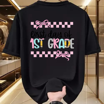 Best Student Shirt, Funny Back To School UnisexT-Shirt/Hoodie/Sweatshirt HLT00 - First Day of 1st Grade Teacher Girl Coquette Back to School T-Shirt