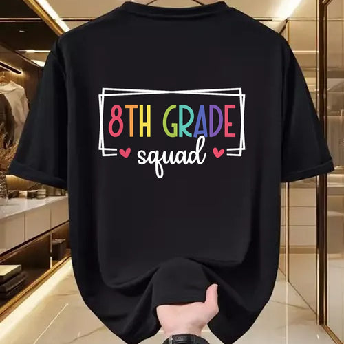 Best Student Shirt, Funny Back To School UnisexT-Shirt/Hoodie/Sweatshirt HLT00 - Eighth Grade Squad Teachers Kids 8th Grade Back to School T-Shirt