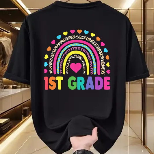 Best Student Shirt, Funny Back To School UnisexT-Shirt/Hoodie/Sweatshirt HLT00 - First Grade Rainbow Girls Boys Teacher Team 1st Grade Squad T-Shirt