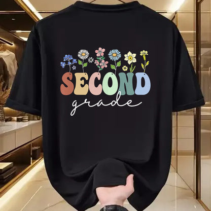 Best Student Shirt, Funny Back To School UnisexT-Shirt/Hoodie/Sweatshirt HLT00 - 2nd Grade Wildflower Floral Back to School Teacher Gift T-Shirt