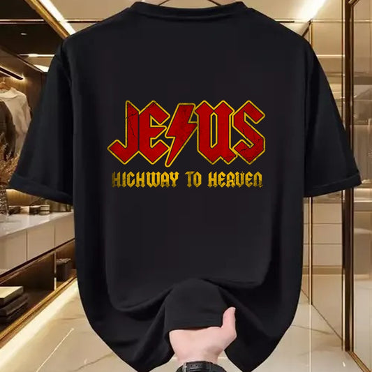 Christian Tee, Christian Faith Unisex T-Shirt/Hoodie/Sweatshirt HLT00 -Christ Jesus Highway To Heaven, Superhero Jesus Christian Premium T-Shirt