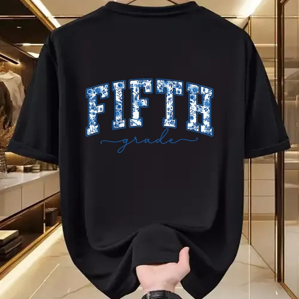 Best Student Shirt, Funny Back To School UnisexT-Shirt/Hoodie/Sweatshirt HLT00 - Fifth Grade Toile De Jouy Back to School Teachers Kids T-Shirt