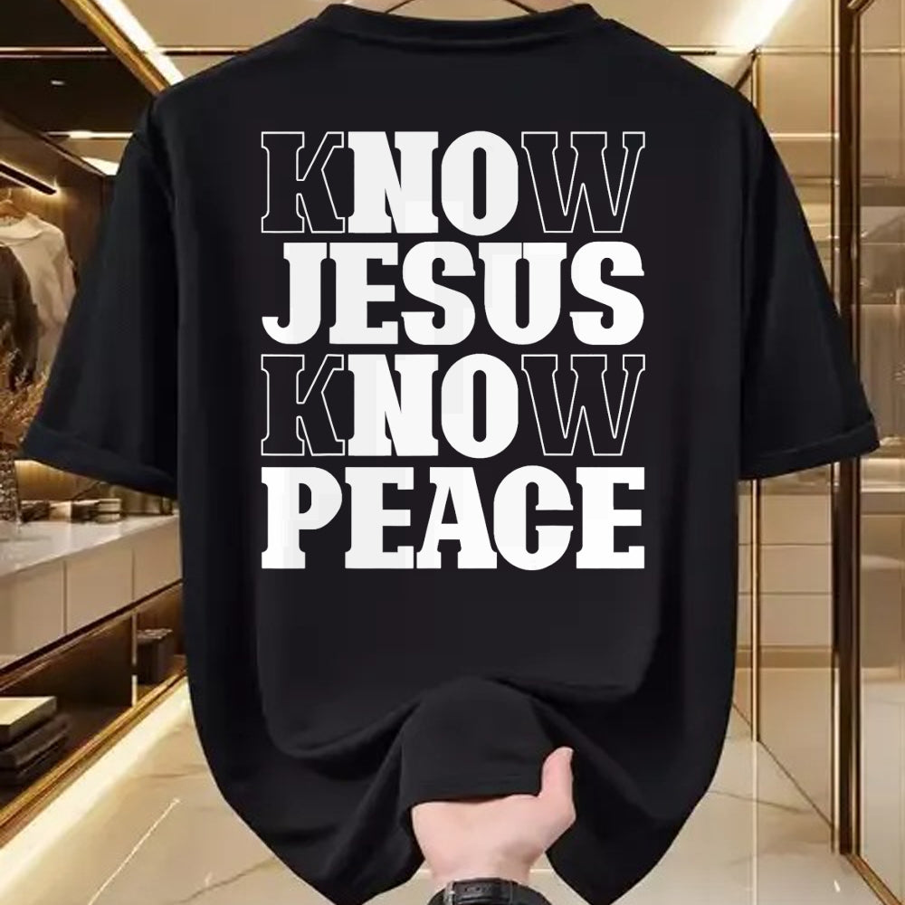 Christian Tee, Christian Faith Unisex T-Shirt/Hoodie/Sweatshirt HLT00 - Know Jesus Know Peace Religion God Church Christian Gifts T-Shirt (1)