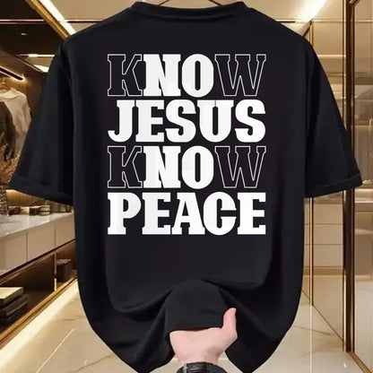 Christian Tee, Christian Faith Unisex T-Shirt/Hoodie/Sweatshirt HLT00 - Know Jesus Know Peace Religion God Church Christian Gifts T-Shirt (1)