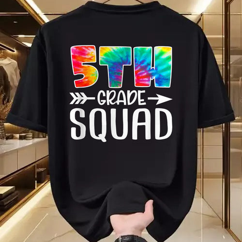 Best Student Shirt, Funny Back To School UnisexT-Shirt/Hoodie/Sweatshirt HLT00 - 5th Grade Squad Tie Dye Back to School Teacher Student T-Shirt