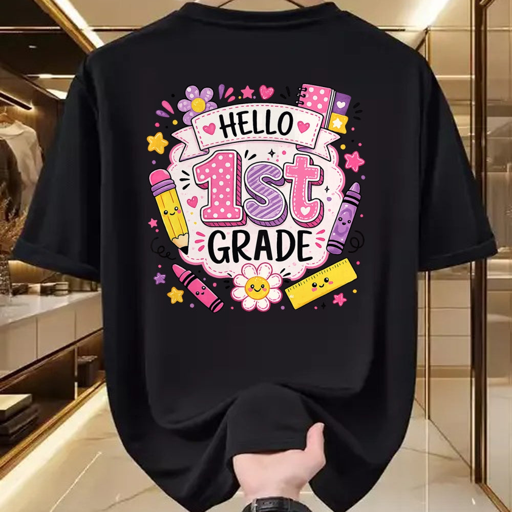 Best Student Shirt, Funny Back To School UnisexT-Shirt/Hoodie/Sweatshirt HLT00 - First Grade Girls Back to School Cute First Day Student T-Shirt