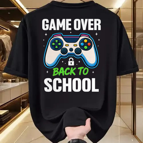 Best Student Shirt, Funny Back To School UnisexT-Shirt/Hoodie/Sweatshirt HLT00 - Game Over Back to School Shirt Funny Kids First Day School T-Shirt, Men, Black, 3X-Large