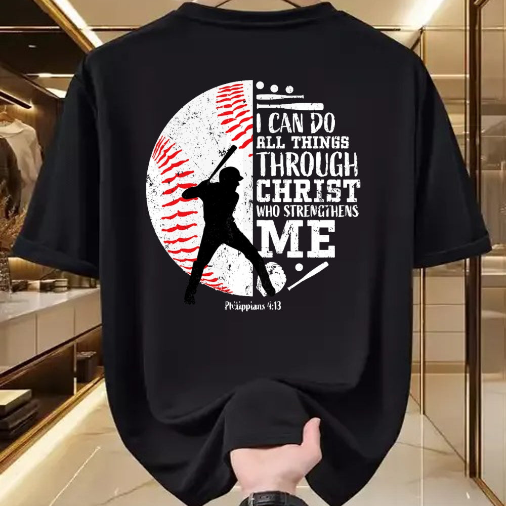 Christian Tee, Christian Faith Unisex T-Shirt/Hoodie/Sweatshirt HLT00 - Gifts Baseball Players Teens Boys Kids Christian Bible Verse T-Shirt