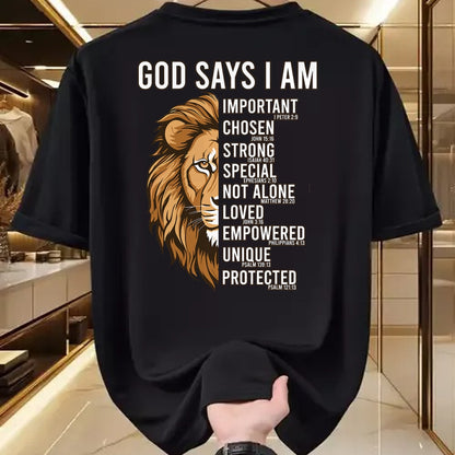 Christian Tee, Christian Faith Unisex T-Shirt/Hoodie/Sweatshirt HLT00 - Jesus God Say I Am Christian-Shirt Men Fathers Blessed Dad T-Shirt