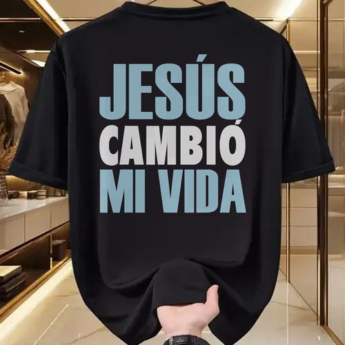 Christian Tee, Christian Faith Unisex T-Shirt/Hoodie/Sweatshirt HLT00 - Jesus Cambio Mi Vida, Spanish Shirt, Spanish Christian Shirt T-Shirt
