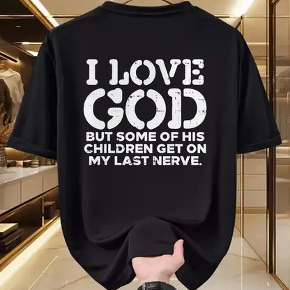 Christian Tee, Christian Faith Unisex T-Shirt/Hoodie/Sweatshirt HLT00 - I Love God But Funny Jesus Christ Religious Christian Gift T-Shirt