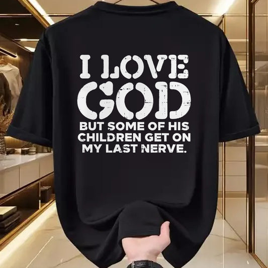 Christian Tee, Christian Faith Unisex T-Shirt/Hoodie/Sweatshirt HLT00 - I Love God But Funny Jesus Christ Religious Christian Gift T-Shirt