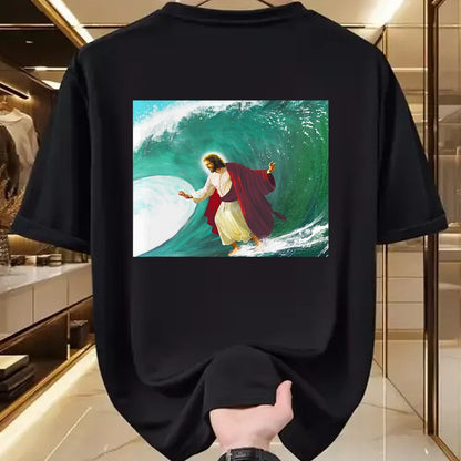 Christian Tee, Christian Faith Unisex T-Shirt/Hoodie/Sweatshirt HLT00 - Jesus Walking On Water Evangelical Christian Gift T-Shirt