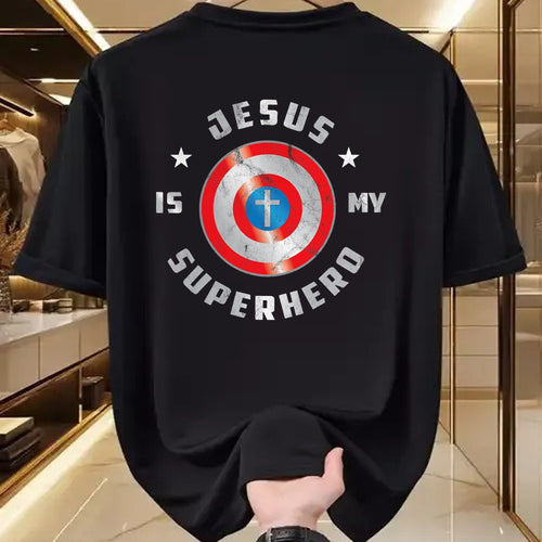 Christian Tee, Christian Faith Unisex T-Shirt/Hoodie/Sweatshirt HLT00 - Jesus is My Superhero Fun Christian Religious T-Shirt