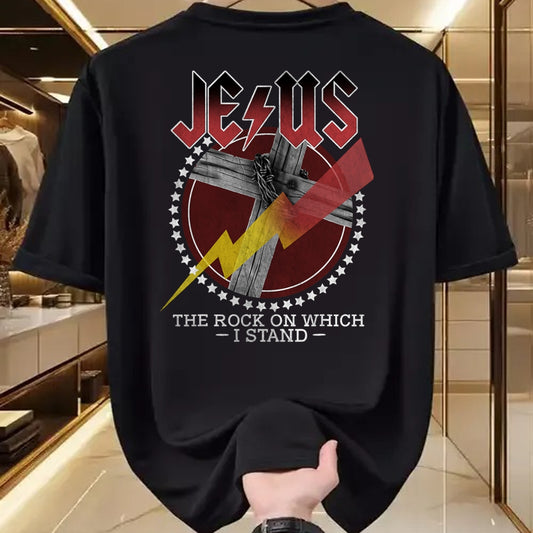Christian Tee, Christian Faith Unisex T-Shirt/Hoodie/Sweatshirt HLT00 - Jesus The Rocks On Which I Stand, Bible Verse, Christian Tee T-Shirt