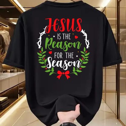 Christian Tee, Christian Faith Unisex T-Shirt/Hoodie/Sweatshirt HLT00 - Jesus is the reason for the season christian christmas T-Shirt (1)