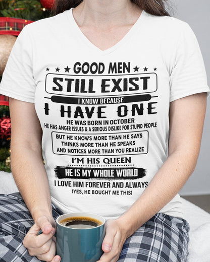 October - Good men Still Exist - gift for your girlfriend, wife from Husband - Virgo10 (SKU-GM-10)