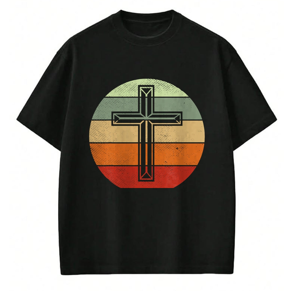Christian Tee, Christian Faith Unisex T-Shirt/Hoodie/Sweatshirt HLT00 - Jesus Retro Cross Christ God Faith Religious Christian Gift T-Shirt