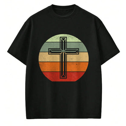 Christian Tee, Christian Faith Unisex T-Shirt/Hoodie/Sweatshirt HLT00 - Jesus Retro Cross Christ God Faith Religious Christian Gift T-Shirt