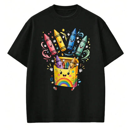 Best Student Shirt, Funny Back To School UnisexT-Shirt/Hoodie/Sweatshirt HLT00 - Cute Crayon Box Back to School Teacher Preschool Classroom T-Shirt