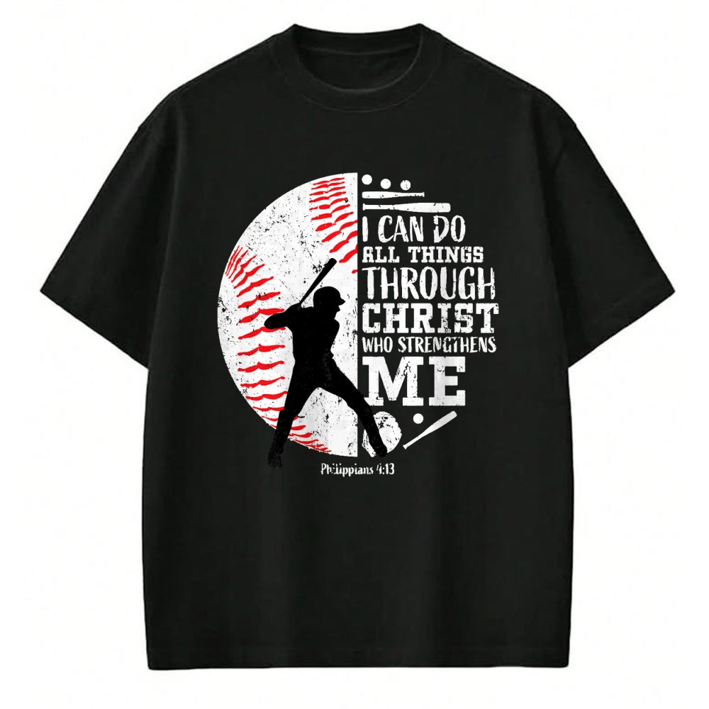 Christian Tee, Christian Faith Unisex T-Shirt/Hoodie/Sweatshirt HLT00 - Gifts Baseball Players Teens Boys Kids Christian Bible Verse T-Shirt