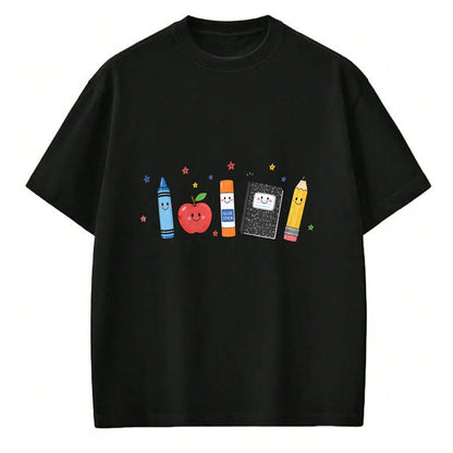 Best Student Shirt, Funny Back To School UnisexT-Shirt/Hoodie/Sweatshirt HLT00 - Funny Teacher Back to School Crayon Apple Pencil Notebook T-Shirt